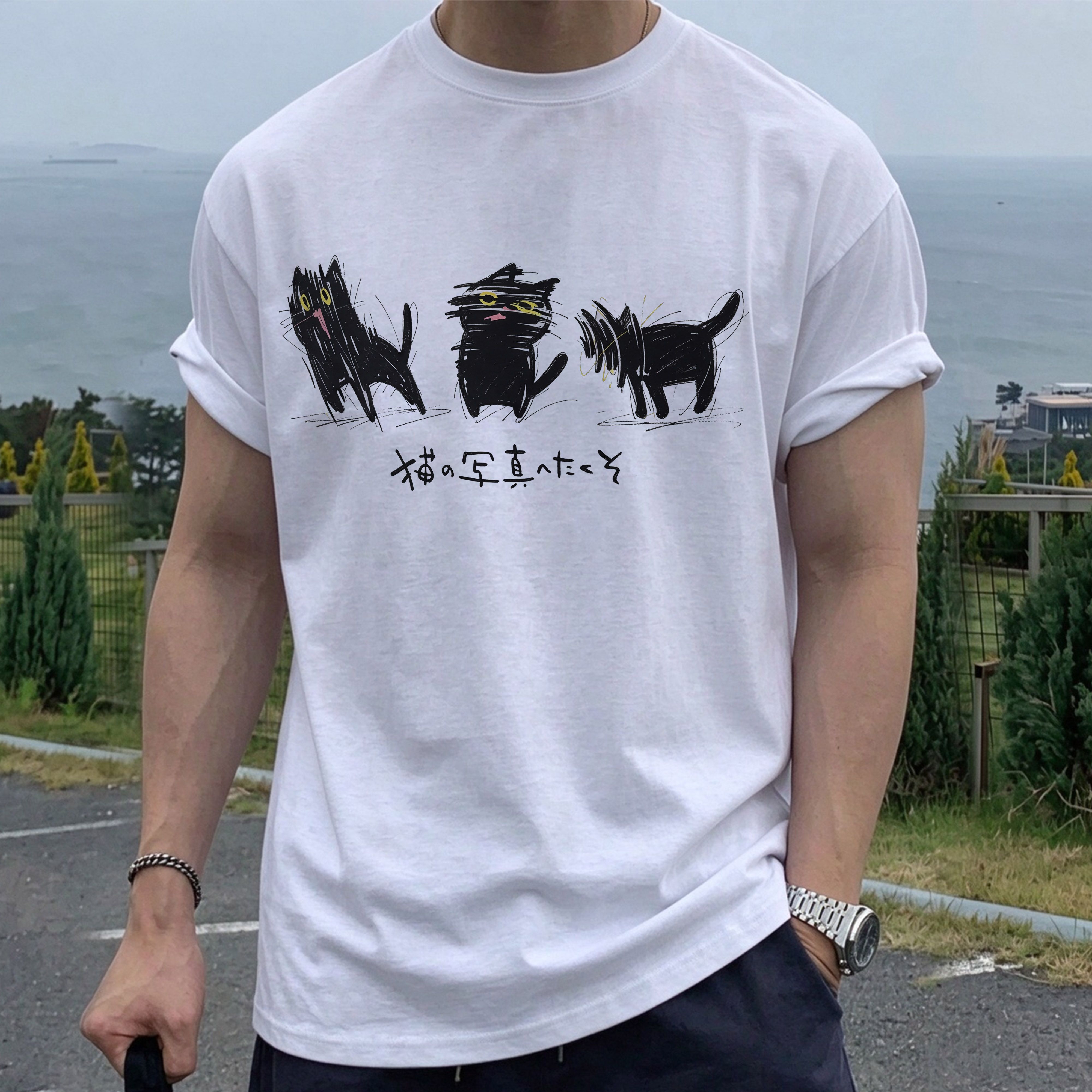 Playful Cat Japanese Style Classic Tee