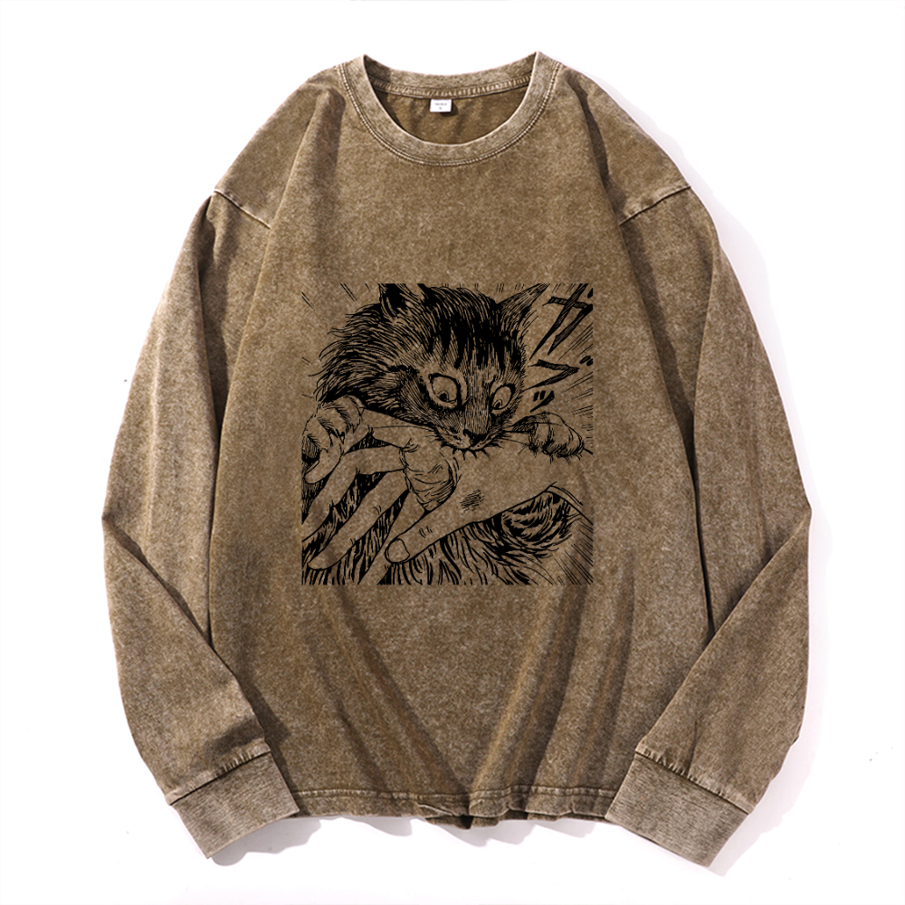 Vintage Cotton Wash Crewneck Sweatshirt