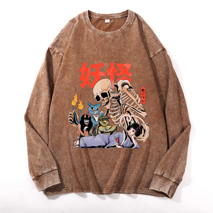 Vintage Cotton Wash Crewneck Sweatshirt