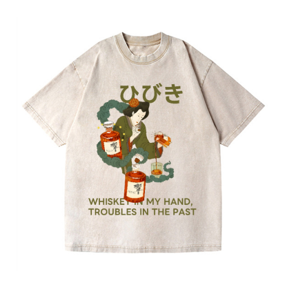 Hibiki Vintage Wash Japanese Design T-Shirt