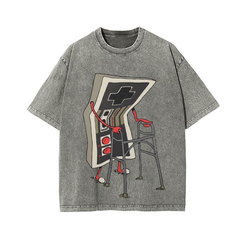 Game Vintage Wash Japanese Design T-Shirt