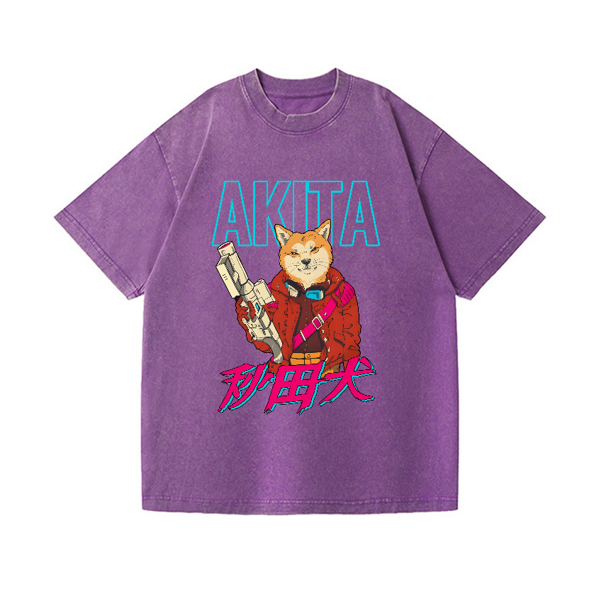 Akita Vintage Wash Japanese Design T-Shirt
