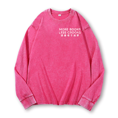 Racoons Vintage Washed Cotton Back Art Long-sleeve T-shirt