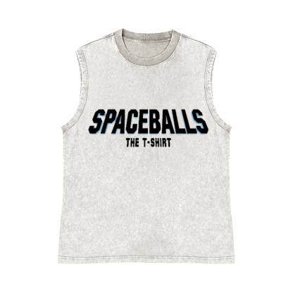 Spaceballs Pure Cotton Wash-Dyed Sleeveless Tank Top