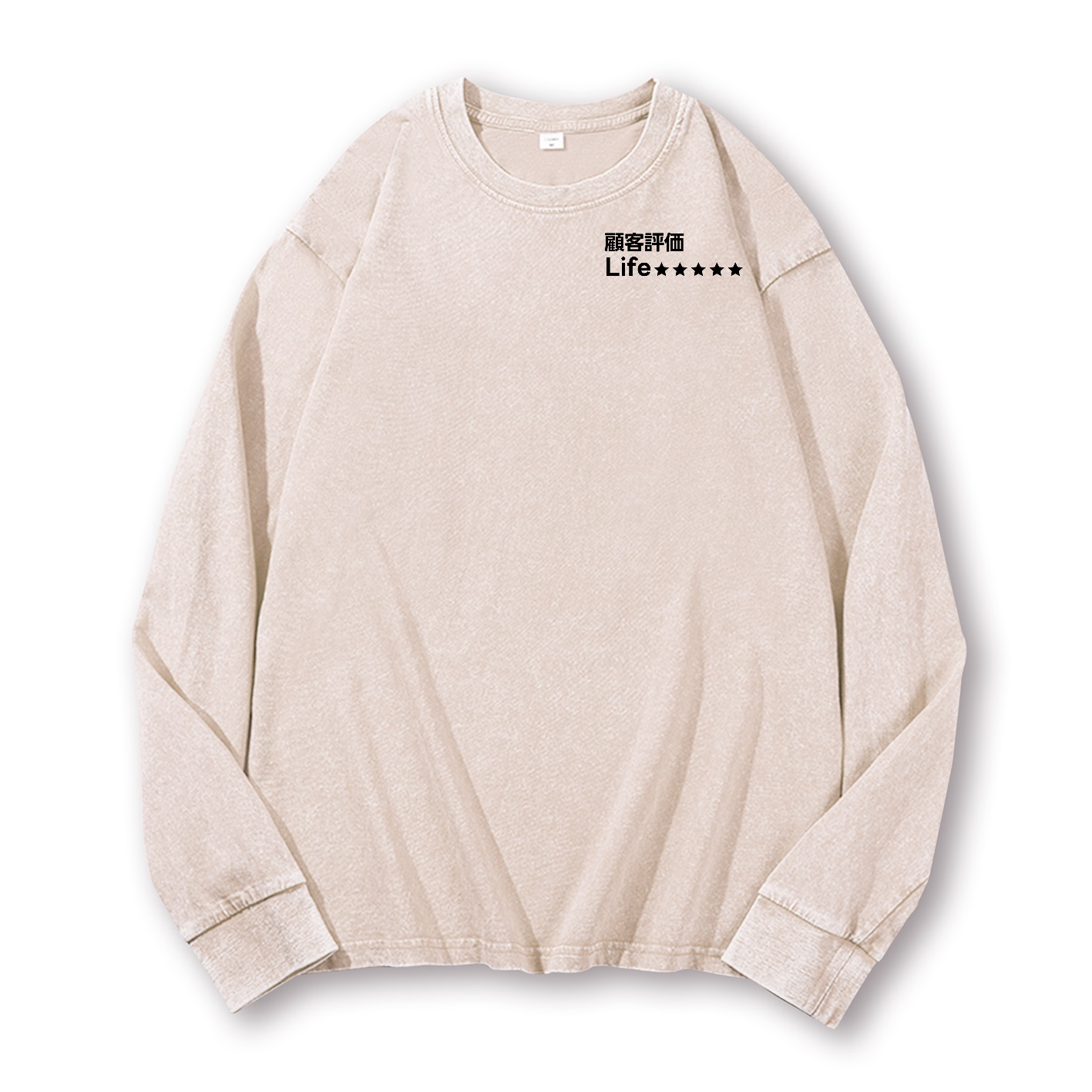 Life Vintage Washed Cotton Back Art Long-sleeve T-shirt