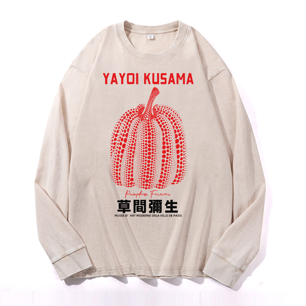 Yayoi Kusama Vintage Cotton Wash Crewneck Sweatshirt