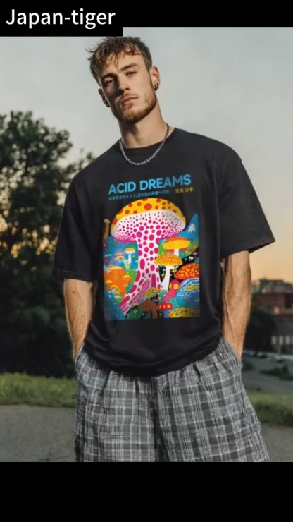 Yayoi Kusama Mushrooms Japanese Style Classic Tee