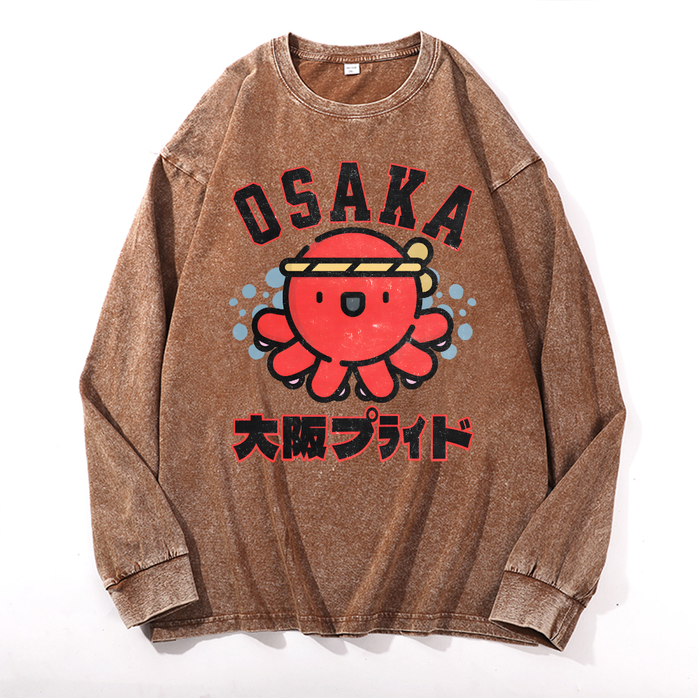 Osaka Octopus Vintage Cotton Wash Crewneck Sweatshirt