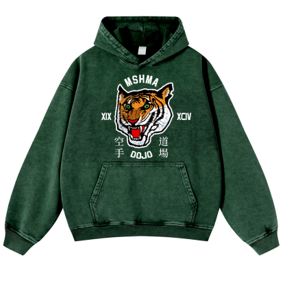 MSHMA Dojo Tiger Vintage Washed Thick Cotton Hoodie