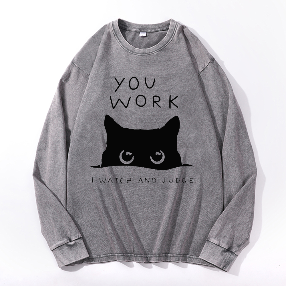 Vintage Cotton Wash Crewneck Sweatshirt