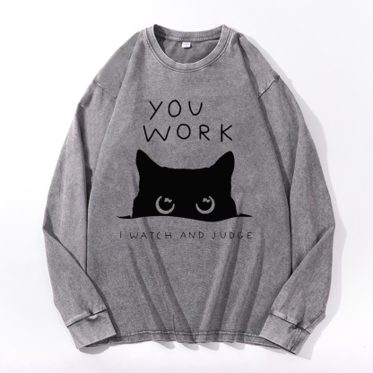 Vintage Cotton Wash Crewneck Sweatshirt