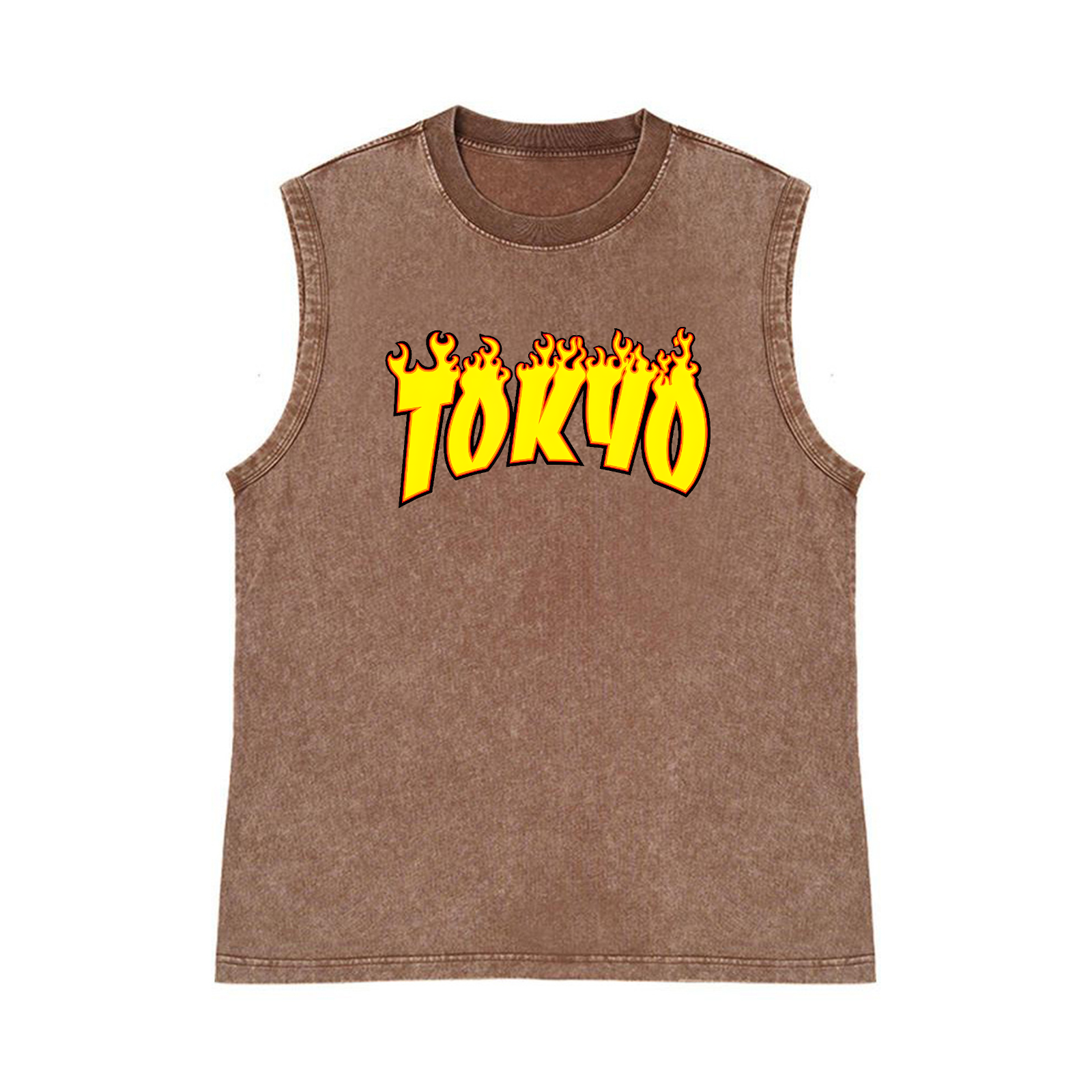 Tokyo Pure Cotton Wash-Dyed Sleeveless Tank Top