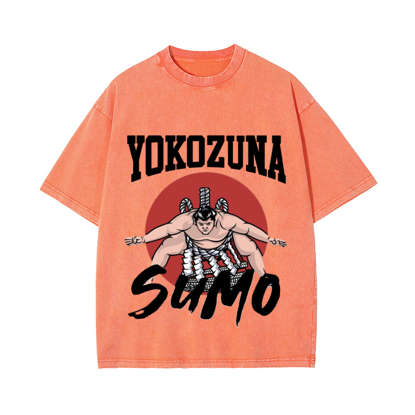 Yokozuna The Highest Honor in Sumo Vintage Wash Japanese Design T-Shirt