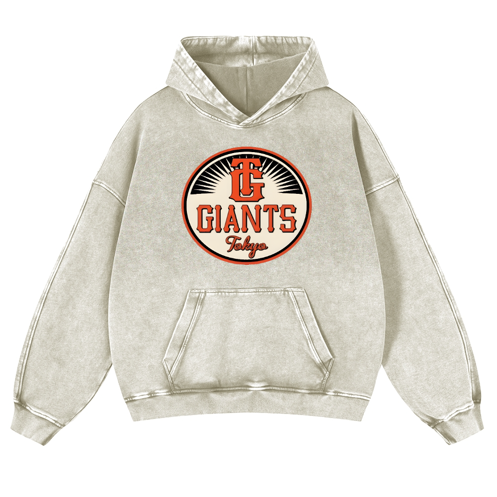 Tokyo Giants Vintage Washed Thick Cotton Hoodie