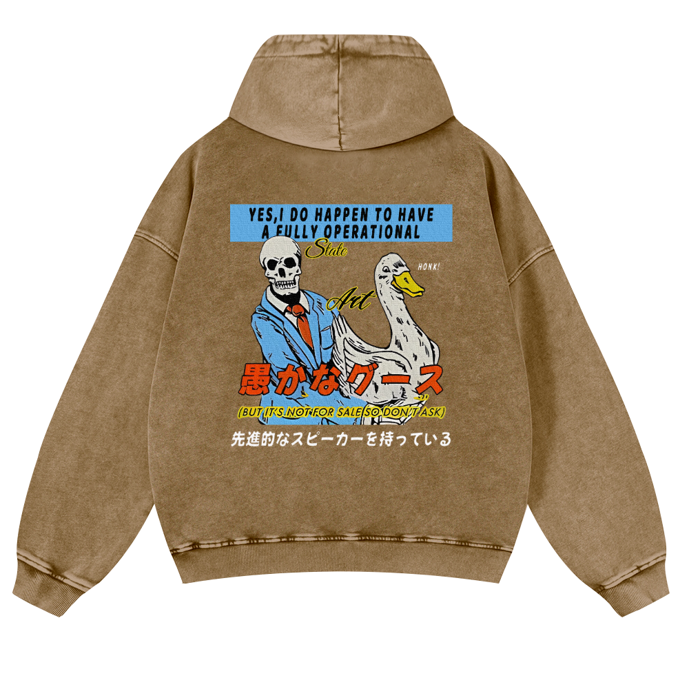 Goose Vintage Washed Cotton Back Art Hoodie