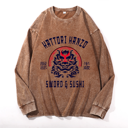 Hattori Hanzo Vintage Cotton Wash Crewneck Sweatshirt
