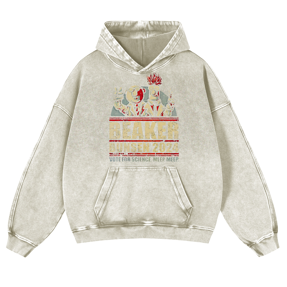 Beaker Bunsen 2024 Vintage Washed Thick Cotton Hoodie