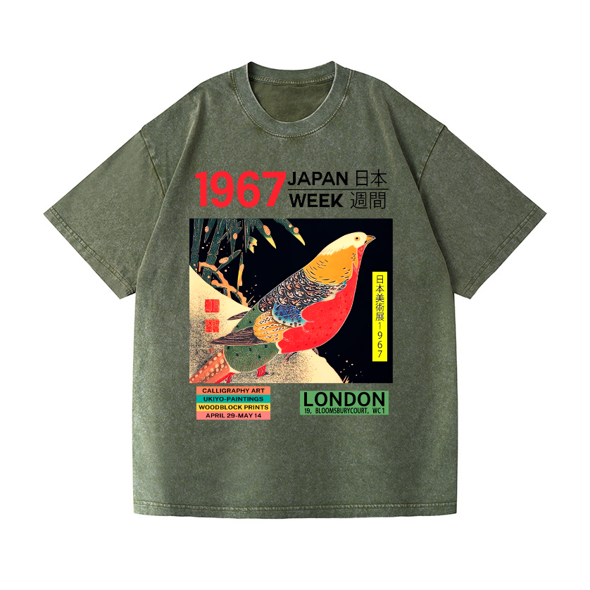 1967 Japan Week Vintage Wash Japanese Design T-Shirt