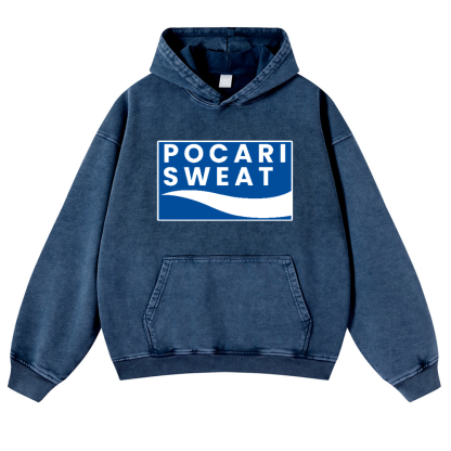 Pocari Sweat Vintage Washed Thick Cotton Hoodie