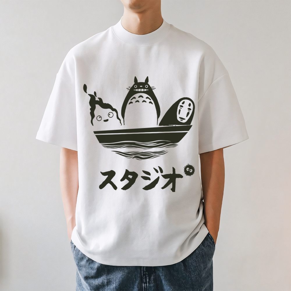Howl's Moving Castle/My Neighbor Totoro/Spirited Away No Face Kaonashi Ghibli Anime Japanese Style Classic Tee