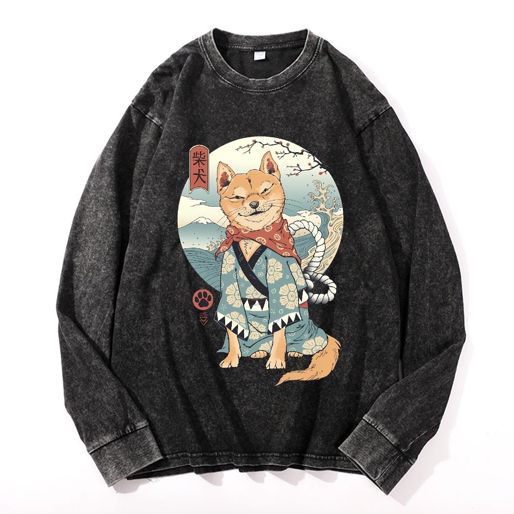 Vintage Cotton Wash Crewneck Sweatshirt