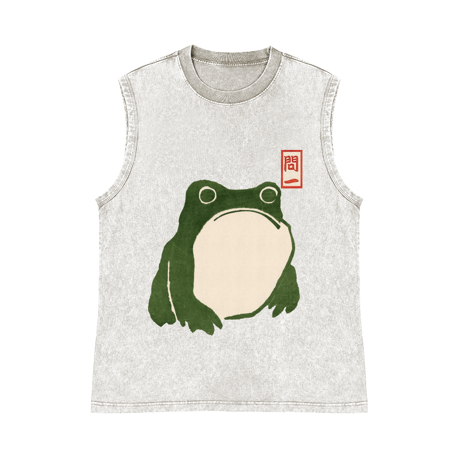 Frog Pure Cotton Wash-Dyed Sleeveless Tank Top