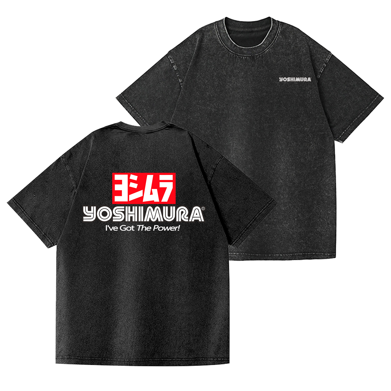 Yoshimura Vintage Wash Japanese Design Back Art T-Shirt