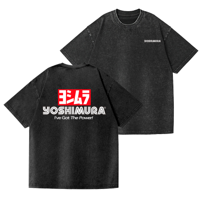 Yoshimura Vintage Wash Japanese Design Back Art T-Shirt