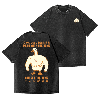 Goose Vintage Wash Japanese Design Back Art T-Shirt