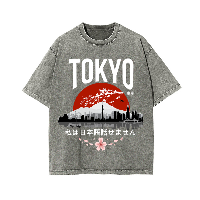 The Beauty of Tokyo Vintage Wash Japanese Design T-Shirt