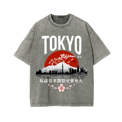 The Beauty of Tokyo Vintage Wash Japanese Design T-Shirt