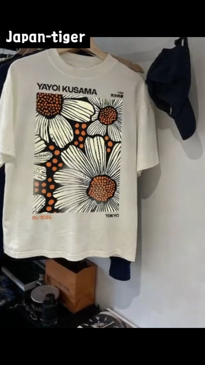 Yayoi Kusama Vintage Wash Japanese Design T-Shirt