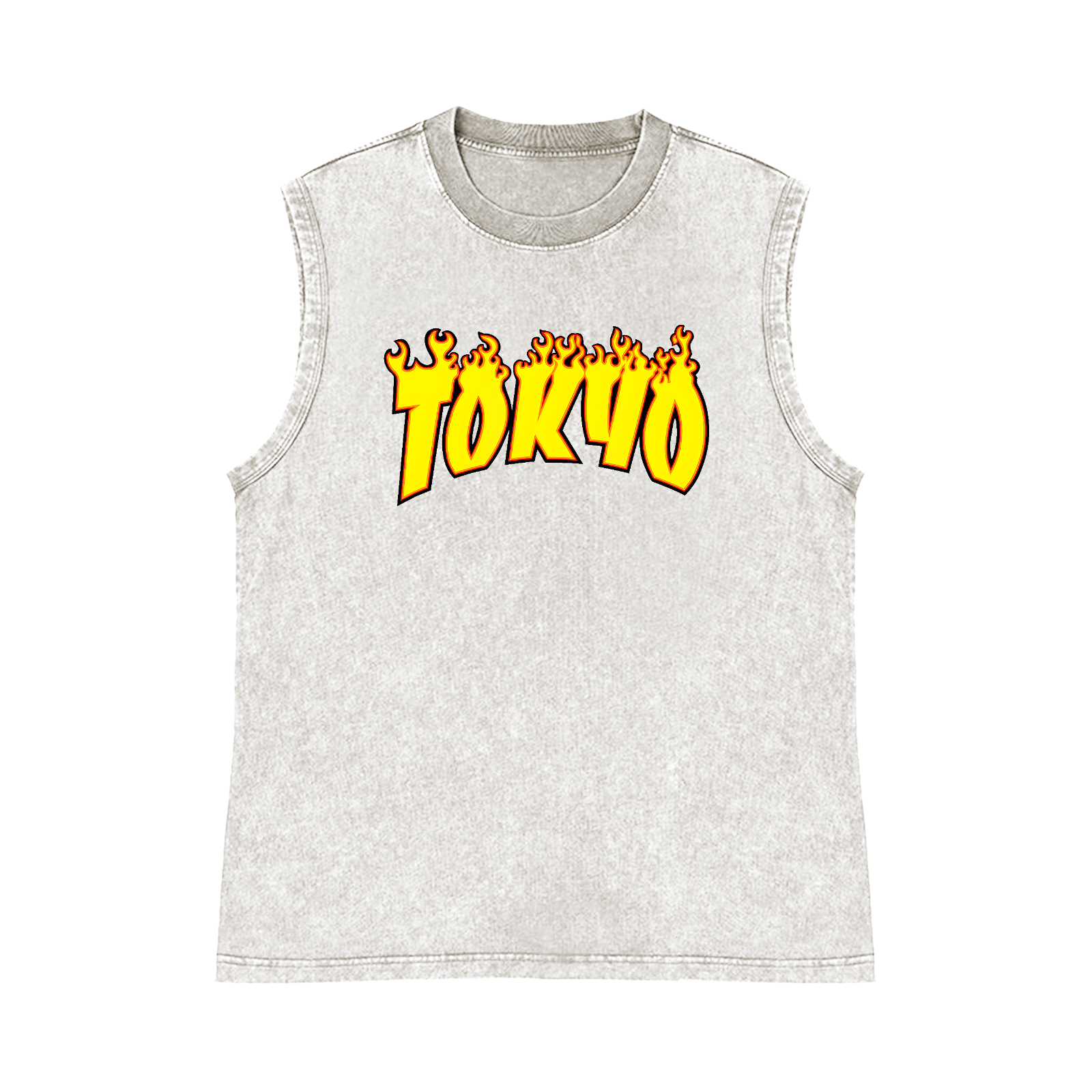 Tokyo Pure Cotton Wash-Dyed Sleeveless Tank Top