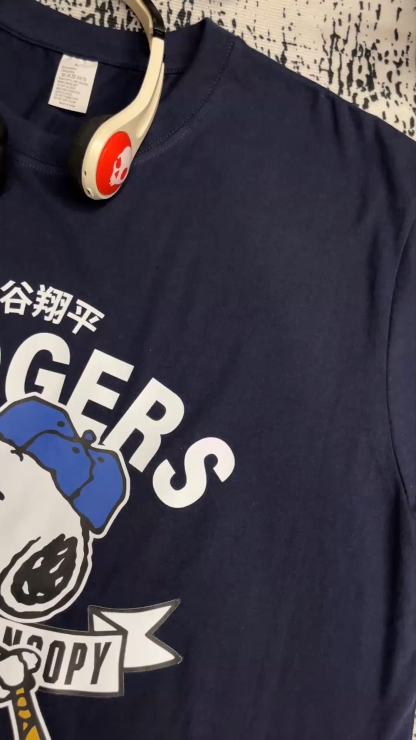 Dodgers Peanuts Dog Japanese Style Classic Tee