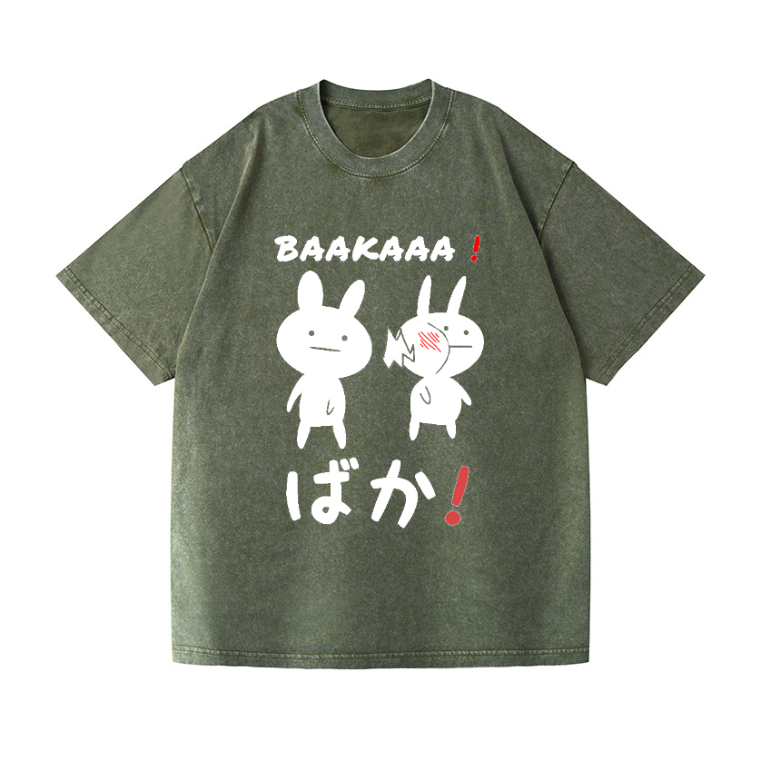The Rabbits' Dissatisfaction Vintage Wash Japanese Design T-Shirt