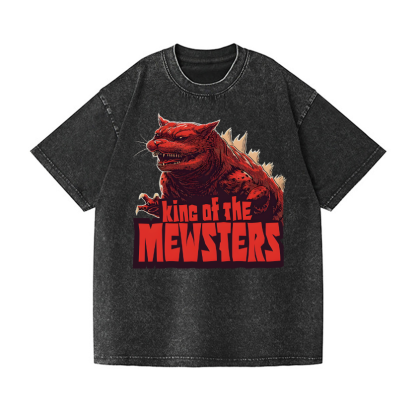 Catzilla Cat Godzilla Vintage Wash Japanese Design T-Shirt