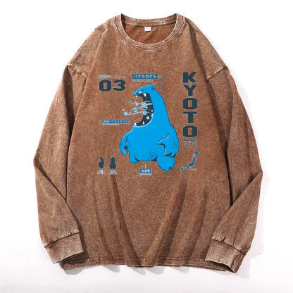 Kyoto Vintage Cotton Wash Crewneck Sweatshirt