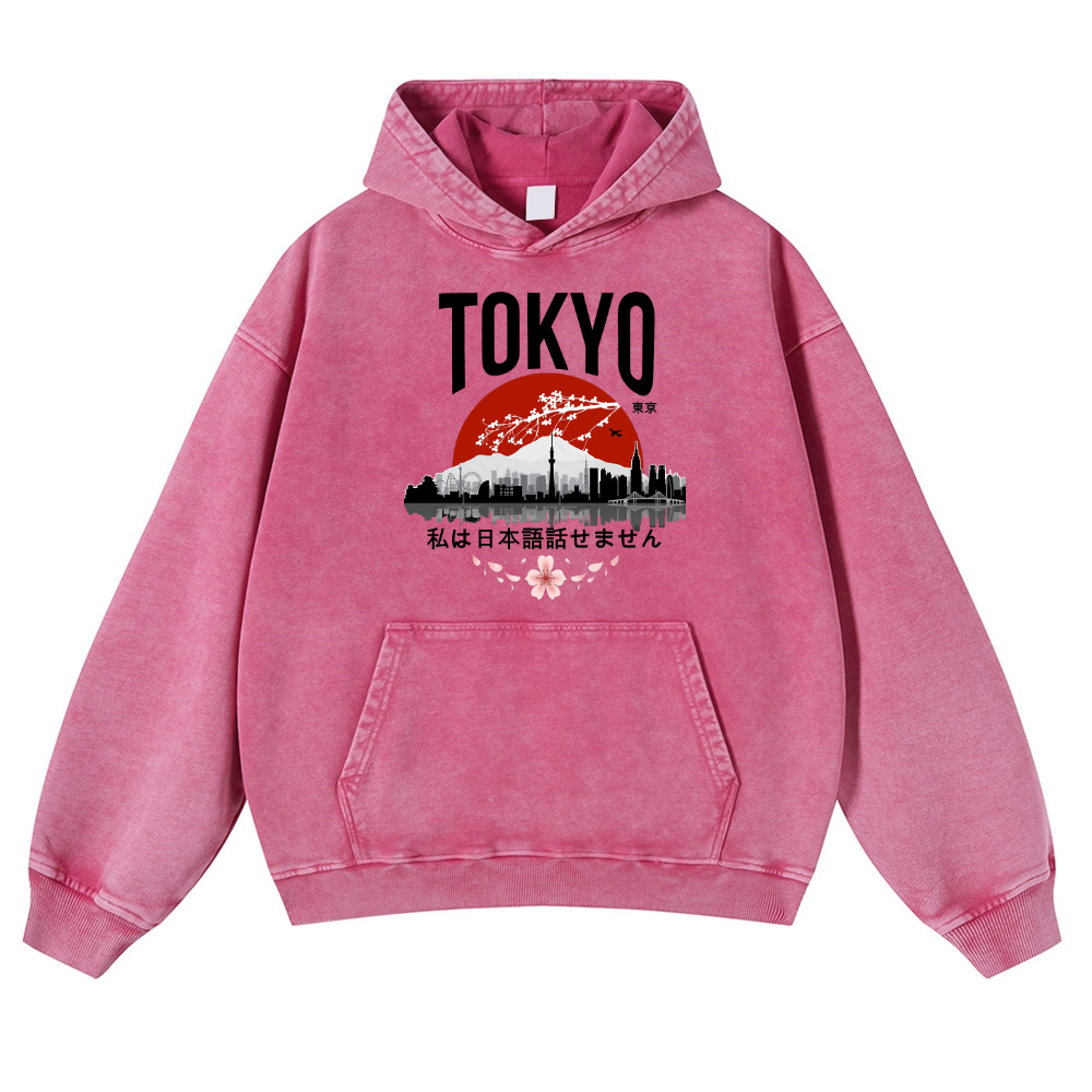The Beauty of Tokyo Vintage Washed Thick Cotton Hoodie