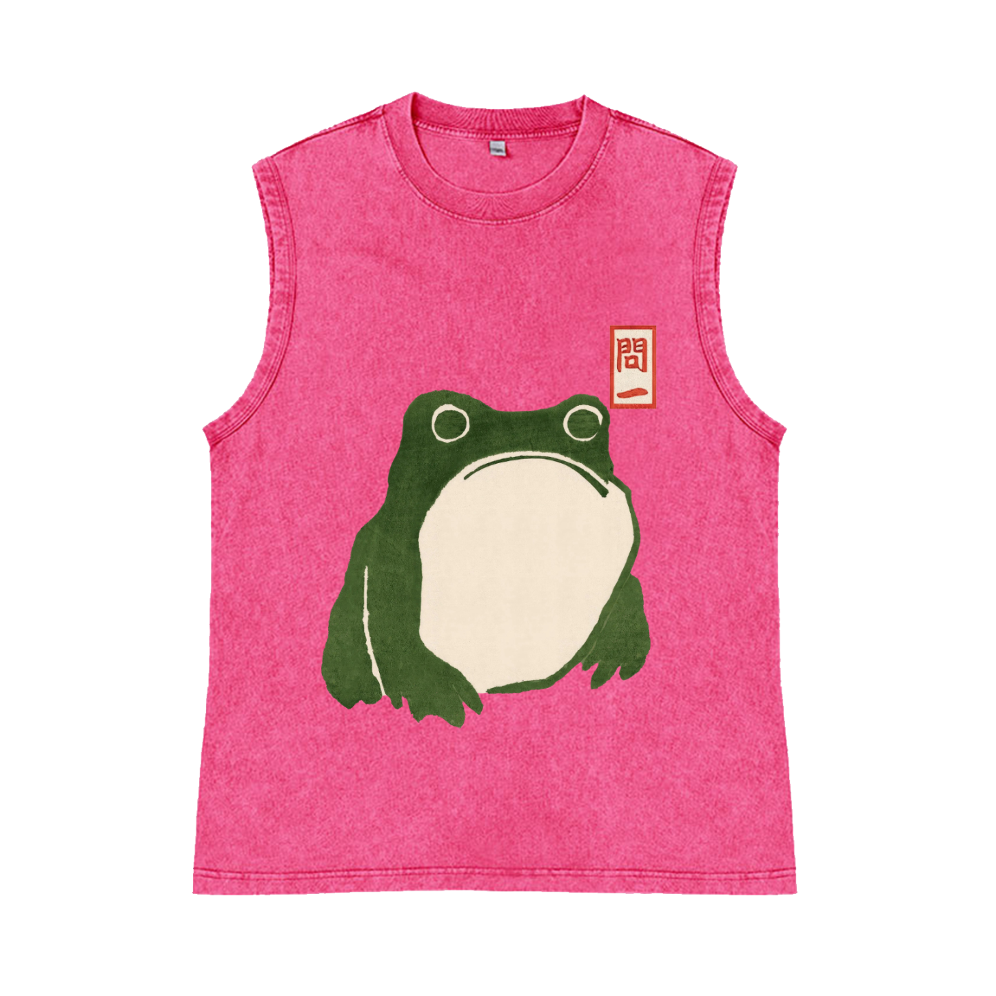 Frog Pure Cotton Wash-Dyed Sleeveless Tank Top