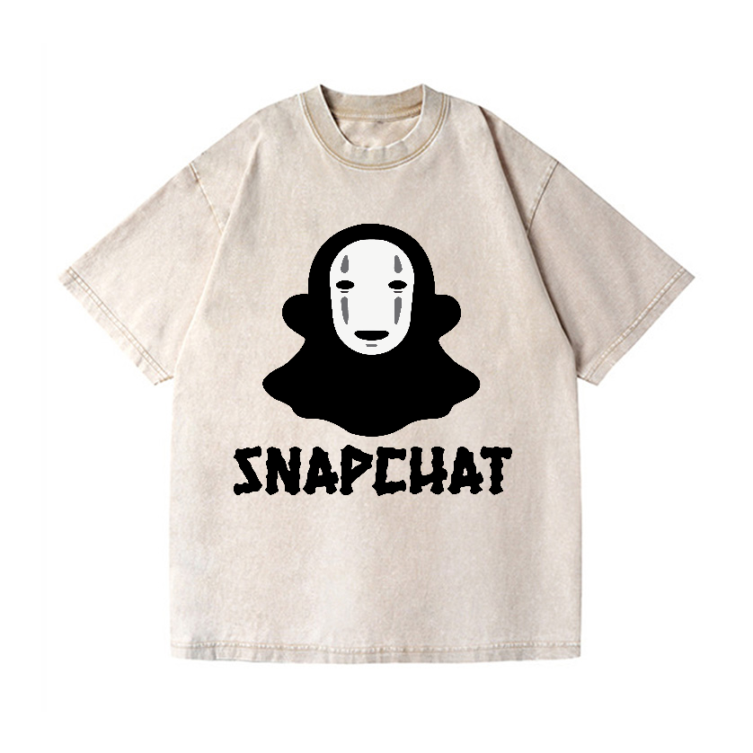 Ghibli No Face Snapchat Vintage Wash Japanese Design T-Shirt