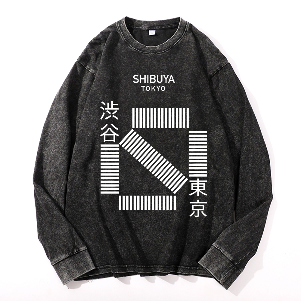 Vintage Cotton Wash Crewneck Sweatshirt