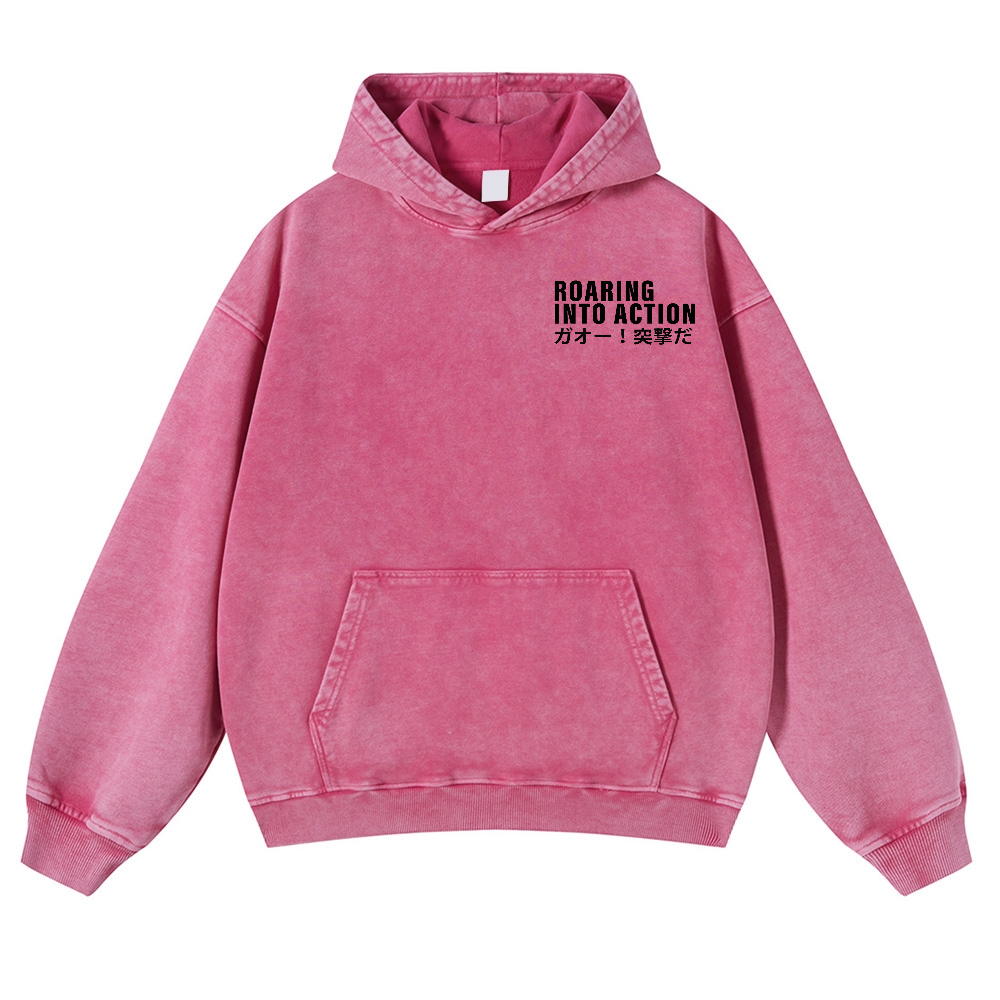 Osaka Tiger Vintage Washed Cotton Back Art Hoodie