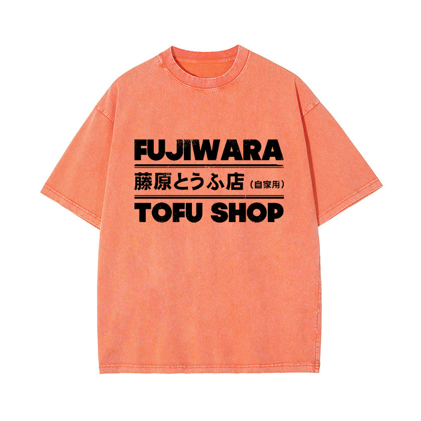Tomoshi Fujiwara's Store Vintage Wash Japanese Design T-Shirt