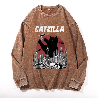 Vintage Cotton Wash Crewneck Sweatshirt