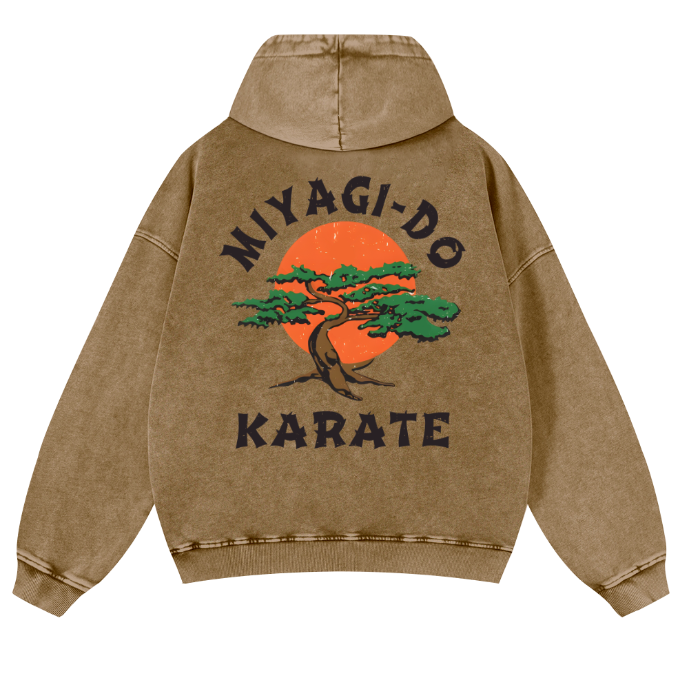 Miyag--do Karate Vintage Washed Cotton Back Art Hoodie