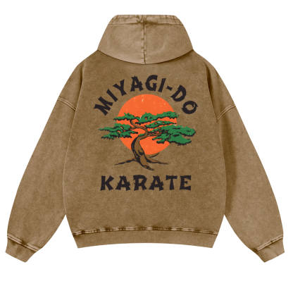 Miyag--do Karate Vintage Washed Cotton Back Art Hoodie