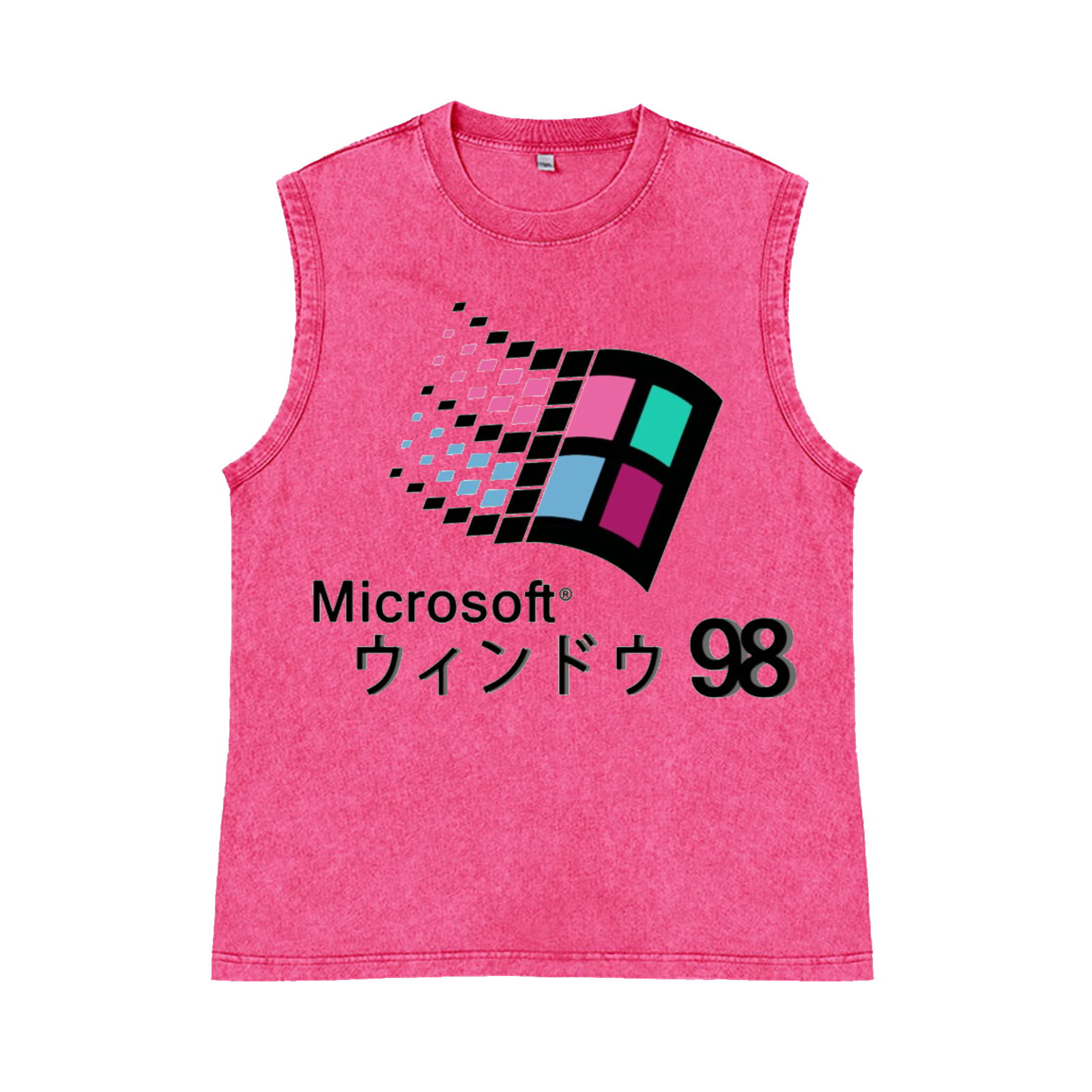 Microsoft Windows 98 Pure Cotton Wash-Dyed Sleeveless Tank Top