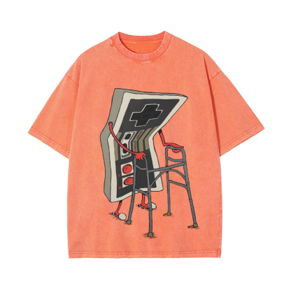 Game Vintage Wash Japanese Design T-Shirt