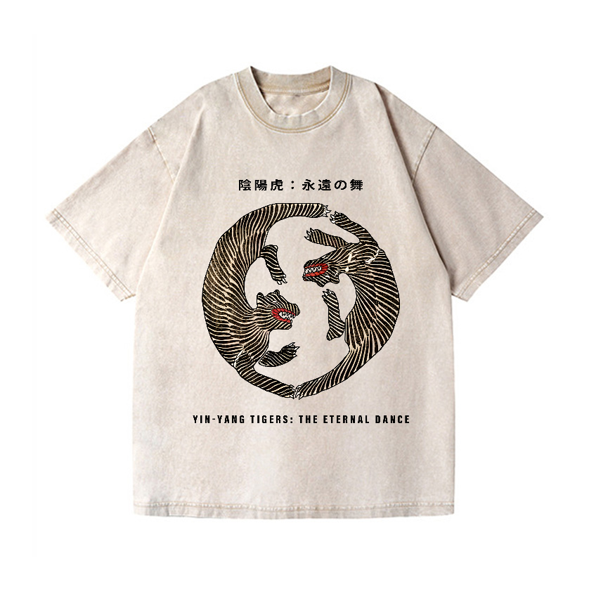 Tiger Vintage Wash Japanese Design T-Shirt