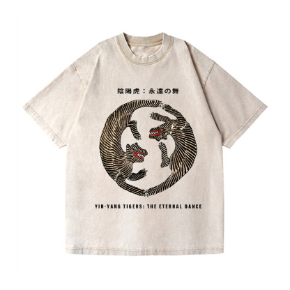 Tiger Vintage Wash Japanese Design T-Shirt